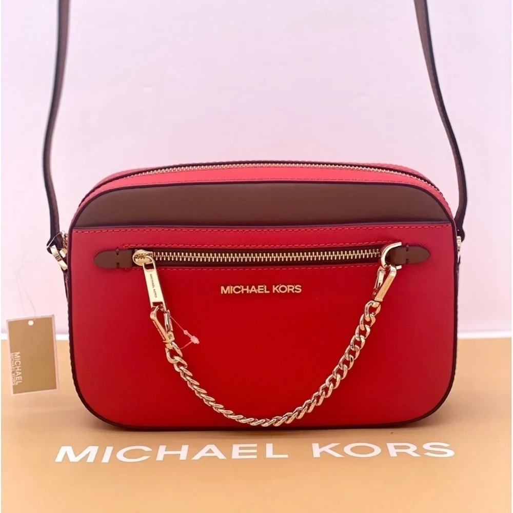 Michael Kors Jet Set Travel East West Zip Chain Crossbody